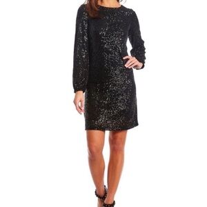 Preston & York black sequin cocktail or holiday dress